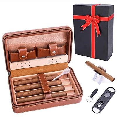 CIGARLOONG Cigar Tube Black Aluminum Single Cigar Travel Airtight Cigar Case