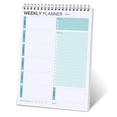 Weekly Planner Notepad,Spiral To Do List Undated Planning Pad, Weekly  Organizer for Students, Weekly Agenda for Work & Daily Life, 52 Sheets, 6.5  x 9.8 in (Green) - Yahoo Shopping
