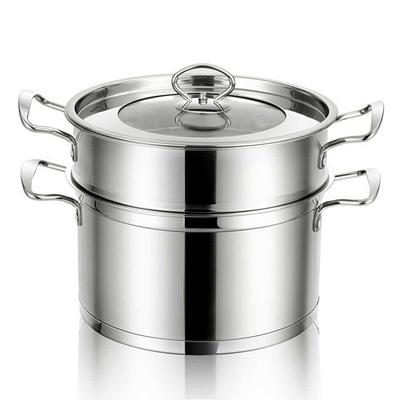 Vigor SS1 Series 8 Qt. Heavy-Duty Stainless Steel Aluminum-Clad Stock Pot  with Cover