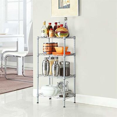 PXRACK 5-Tier Kitchen Storage Shelves, Adjustable Metal Shelves for Storage  Pantry Shelves with Rolling Wheels, Storage Rack Shelving Unit Organizer