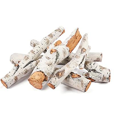 QuliMetal Gas Fireplace Logs Set, Ceramic White Birch Wood Logs for Indoor  Inserts,Outdoor Firebowl,Fire Pits, Vented, Propane, Gel, Ethanol,  Electric, Realistic Fireplace Decoration, 6 Pcs - Yahoo Shopping