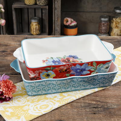 The Pioneer Woman 14-Piece Floral Melamine Baking Set - Walmart.com