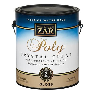ZAR 1 gal. Clear Gloss Water-Based Interior Polyurethane - Crystal Clear -  Yahoo Shopping