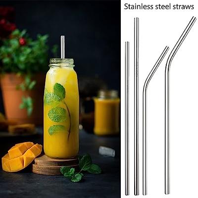 MENFENG 12-Pack Reusable Stainless Steel Metal Straws（8.5''/10.5'' each 6  pieces），Long Drinking Straws with 2 straw cleaner brush extra long & 1  Portable Bag，for 30 oz and 20 oz Tumbler (12 pcs) - Yahoo Shopping