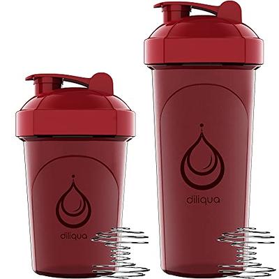 Shaker Bottles For Blending Protein Mix Pack BPA Free Dishwasher Safe 24 OZ  (5 Pack W/Red)