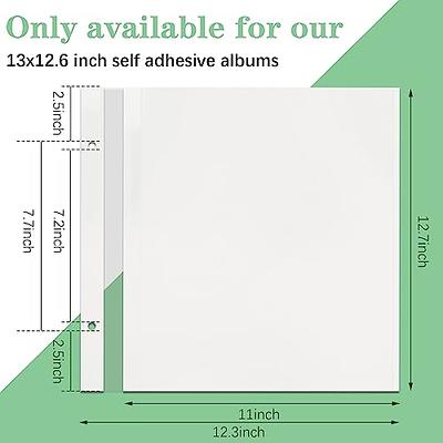  Photo Album Self Adhesive Pages Scrapbook Magnetic Photo Albums  for 4x6 5x7 8x10 Pictures Books with Sticky Pages with A Metallic Pen for  Baby Family Wedding 11x10.6 LightBlue 60 Pages 