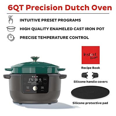  Instant Electric Round Dutch Oven, 6-Quart 1500W, From the  Makers of Instant Pot, 5-in-1: Braise, Slow Cook, Sear/Sauté, Food Warmer,  Cooking Pan, Enameled Cast Iron, Included Recipe Book, Red: Home 