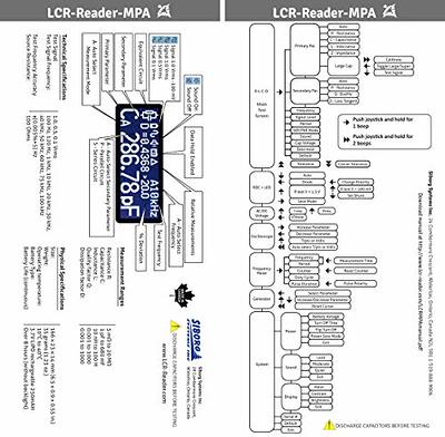 Digital Multimeter LCR-Reader-MPA: LCR-, ESR-, Voltage/Current-, Frequency-,  Meter, Diode/LED Tester, Oscilloscope (Black) - Yahoo Shopping