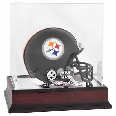 New England Patriots Super Bowl XLIX Champions Golden Classic Mini Helmet  Logo Display Case - NFL Mini Helmets