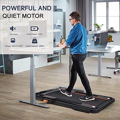 DeerRun Walking Pad Treadmill Under Desk 2 in 1 Mini Treadmills for  Home/Office