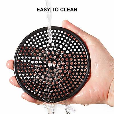 304 Stainless Steel Hair Catcher Shower Drain Cover with Silicone, Shower  Stall Drain Strainer, Bathtub Hair Stopper, Bathroom Hair Trap Floor Drain  Protector, Matte Black 4.33 Inches Round Flat - Yahoo Shopping