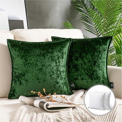 Green Pine Tree On Linen Throw Pillow, 18x18