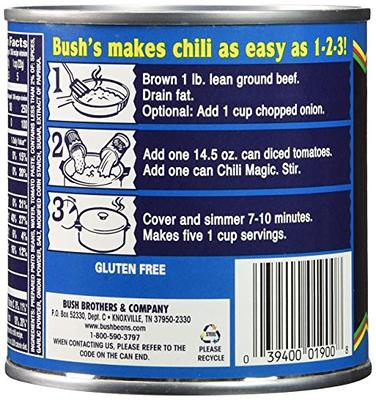 Bush's Best Chili Magic Traditional Mild Chili Starter (Case of 12) - Yahoo  Shopping