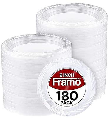 Framo Disposable Clear Plastic Dessert Plates 6 Inch (180 Pack)  Microwaveable Small Plastic Plates In Bulk for Parties. Catering. BBQ,  Travel - Yahoo Shopping