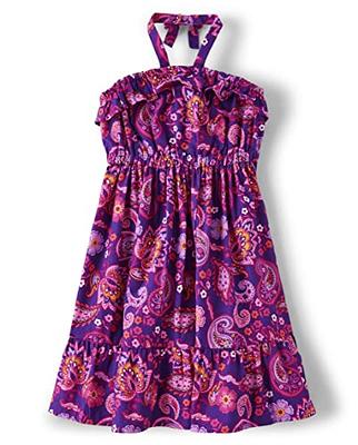 Short Sleeve Ruffled Bell dress - Twilight Mauve - Active Baby