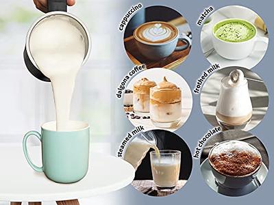 Cyetus Milk Frother and Steamer, 4 in 1 Automatic Milk Foam for Hot and Cold Milk, Hot Chocolate, Latte and Cappuccino