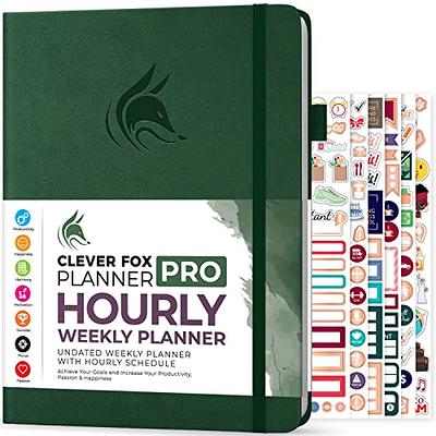 Clever Fox Planner 2nd Edition Teal Non-Dated Organizer w/additional  stickers