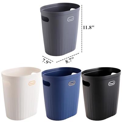 XAJH Trash Can, Plastic Bathroom Trash Can, Slim Garbage Can, Narrow Waste  Basket, Trash Bins Container with Handle for Bedroom, Bathroom, Kitchen,  Office, Dorm (Gray) - Yahoo Shopping