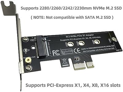 M.2 NVME SSD to PCIe 4.0 Adapter Card 64Gbps M-Key PCIe4.0 X1 X4