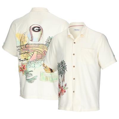 Men's Tommy Bahama Black Las Vegas Raiders Top of Your Game Camp Button-Up Shirt Size: Medium