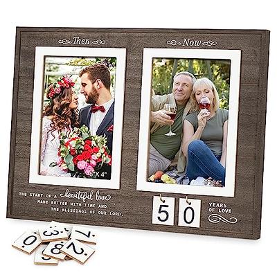 40th Anniversary - 4x6 Inch Wood Picture Frame - Great Anniversary