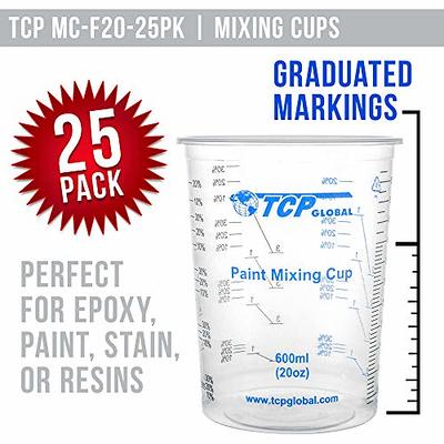 600ml Transparent Plastic Paint Cup Disposable Cup Paint Scale Pp