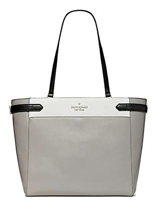 Kate Spade New York Staci Medium Saffiano Leather Satchel (Nimbus Grey)