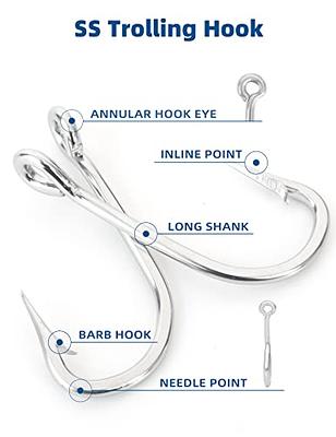 Bluewing Inline Circle Hook Wide Gap Fishing Hooks High Carbon Steel Wide Gap Fishing Hooks Extra Sharp Fish Hooks for Freshwater Saltwater Fishing