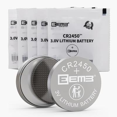 Ocvrszsw PKUNIN CR2450 3V Lithium Coin Cell Battery, CR2450 3V Battery for  Key Fob, 2450 Lithium Battery, CR2450 Battery 5 Pack