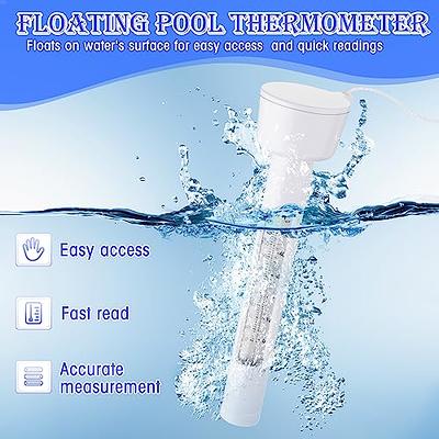 Kingsource Large Floating Pool Thermometer, Water Temperature Thermometers with String for Outdoor & Indoor Swimming Pools, Spas, Hot Tubs,Fish