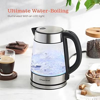 Electric Kettle, Glass Electric Tea Kettle 1.7L 1500W Retro Tea