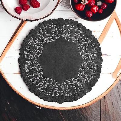 The Baker Celebrations Black Paper Lace Doilies - Pack of 30