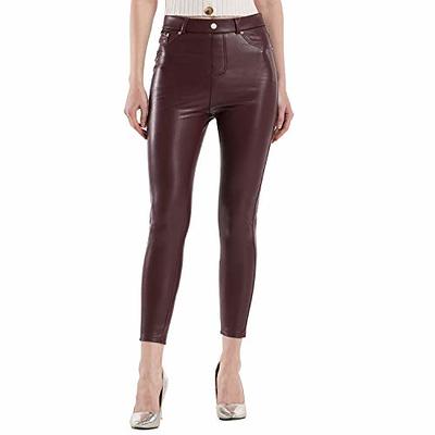 GROTEEN Faux Leather Leggings for Women Stretchy High Waisted