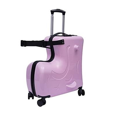 2PC Kids Ride-on Luggage Set 18 Carry-on Suitcase & 12 Backpack Anti-Loss  Rope