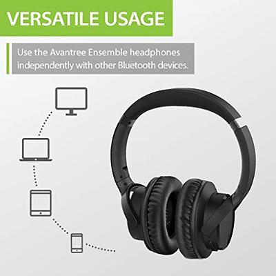 AVANTREE Bluetooth 5.0 LOW LATENCY WIRELESS HEADPHONES with CHARGING STAND