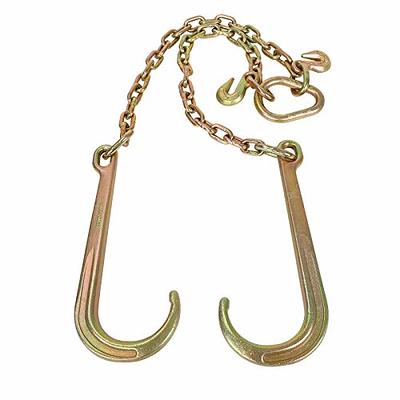 AMBULL 2 Pack Tractor Bucket Hooks with Tie Down Ring, Grade 70