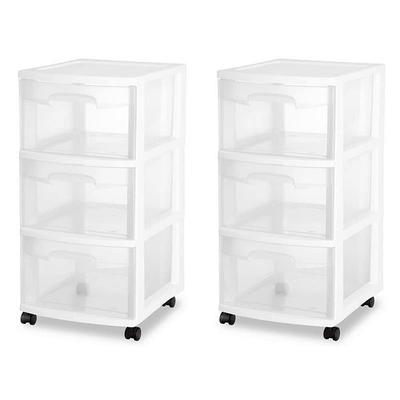 Sterilite 3 Drawer Organizer Clear - Office Depot