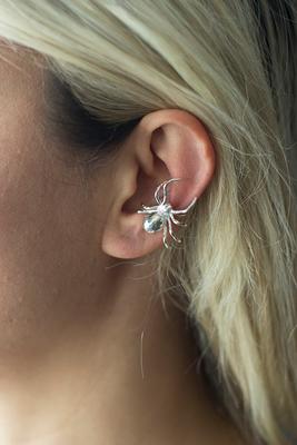 Feather ear cuff no piercing, Silver ear cuff cartilage, Ear - Inspire  Uplift