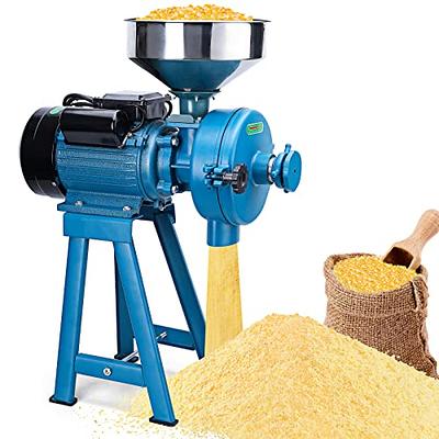 110V Electric Grain Mill Grinder Heavy Duty 3000W Grain Grinder Machine  Feed Rice Coffee Wheat Corn Grain Mills Commercial