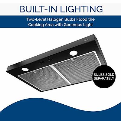 Broan-NuTone Glacier 36-inch Under-Cabinet 4-Way Convertible Range Hood  with 2-Speed Exhaust Fan and Light White