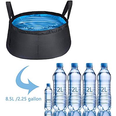 2 Pack Collapsible Sink with 2.25 Gal / 8.5L Each, Foldable Dish Tub for  Washing Dishes, Camping, Hiking and Home, Portable Washing Basin