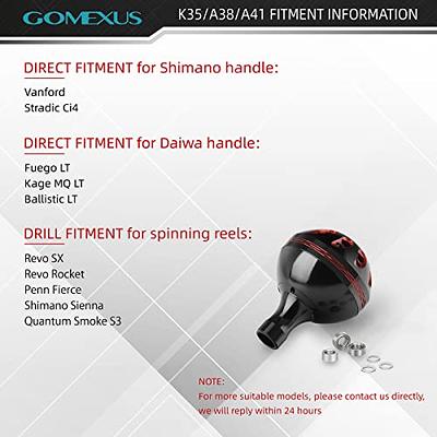 GOMEXUS Power Knob Compatible for Shimano Vanford Stradic Ci4 Daiwa Kage MQ  LT Ballistic LT Fuego LT Direct Install 41mm - Yahoo Shopping