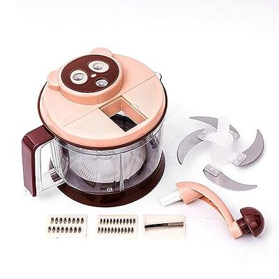 Manual Food Chopper, Hand Crank Food Mixer Blender Multifunction