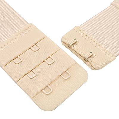 Unique Bargains Ladies Beige Bra Extenders Strap Extension 3-Hook, 3-Pack, Women's, Size: One Size