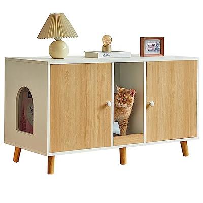 Palram CATSHIRE Cat Litter Box Enclosure Furniture, Hidden Litter