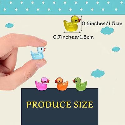 6 Colors Tiny Ducks, Realistic Shape Mini Resin Ducks, 100 PCS