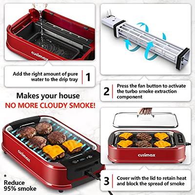  Indoor Grill Electric Grill CUSIMAX Smokeless Grill