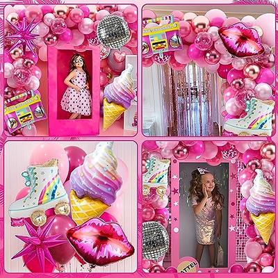 Pink Balloon Garland Arch Kit Hot Pink Rose Gold Metallic Balloons Silver  Disco Roller Skate Radio Ice Cream Balloon for Girl's Birthday Party  Decorations Pink Princess Doll Theme Party Supplies - Yahoo