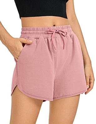 HOW'ON Women's Soft Knit Elastic Waist Jersey Casual Bermuda Shorts with  Drawstring Blackish Green S at  Women's Clothing store