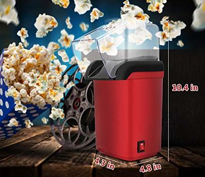 Hot Air Popcorn Popper, Electric Popcorn Maker, Mini Popcorn Machine with  Measuring Cup and Top Lid for Party, Home and Family